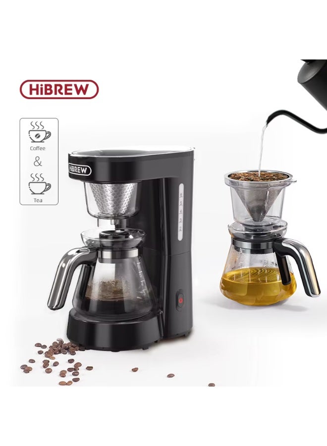 هيبرو آلة قهوة HiBREW 3 في 1 الأمريكية بالتنقيط وصانعة القهوة اليدوية إبريق زجاجي لصنع الشاي الساخن H12 باللون الأسود - Image 2